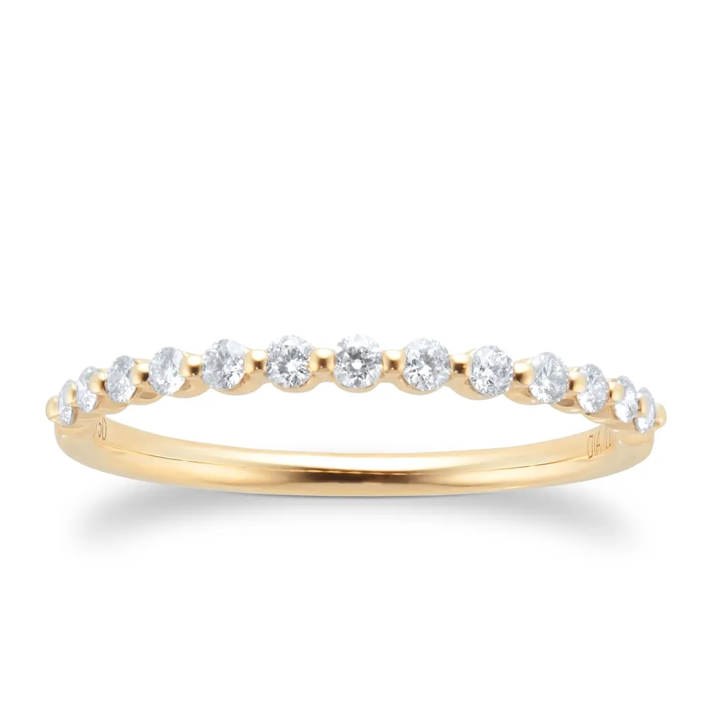 18ct Yellow Gold 0.25cttw Stacker Ring Eternity Ring