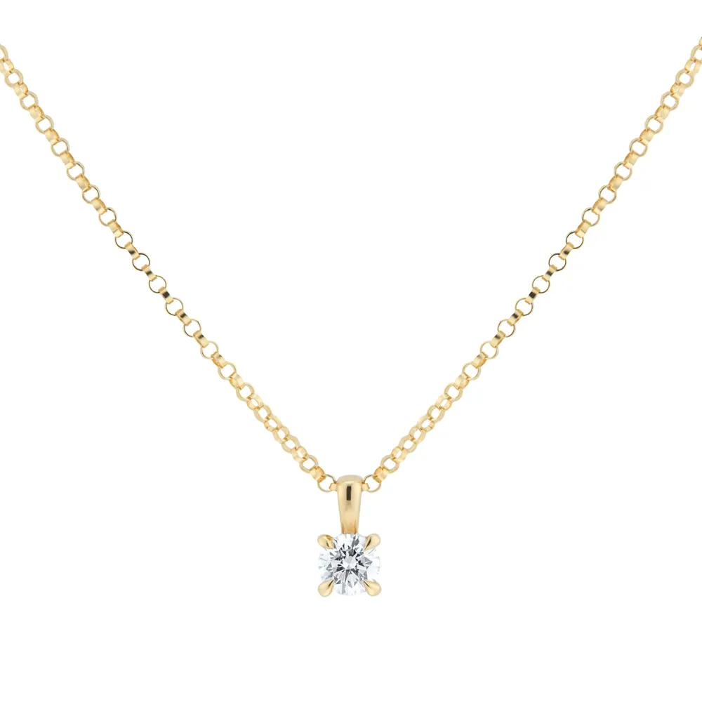 18ct Yellow Gold 0.30cttw Diamond Pendant