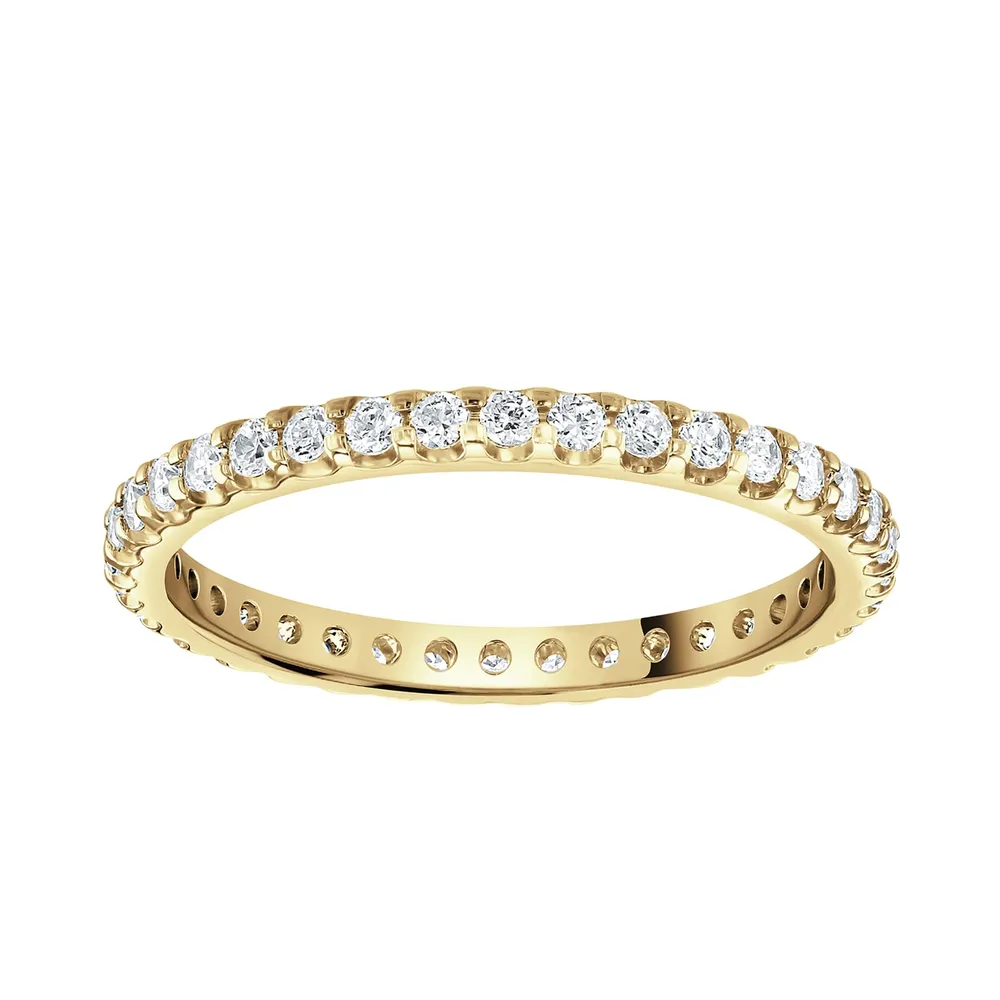 18ct Yellow Gold 0.50cttw Brilliant Cut Claw Set Diamond Full Eternity Ring