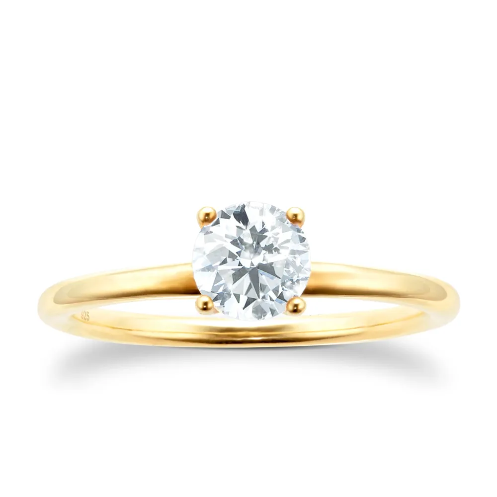 18ct Yellow Gold 0.73cttw Diamond Hidden Halo Solitaire Engagement Ring