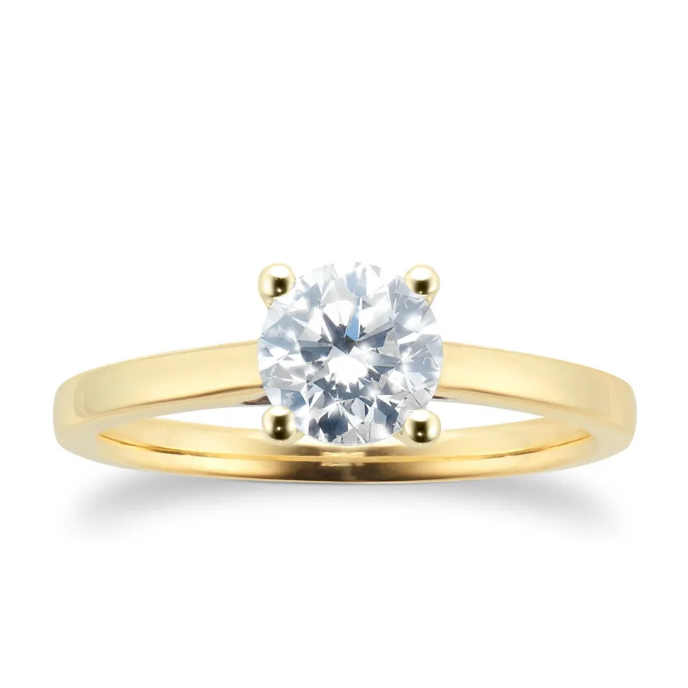 18ct Yellow Gold 1.00cttw Diamond Solitaire Engagement Ring