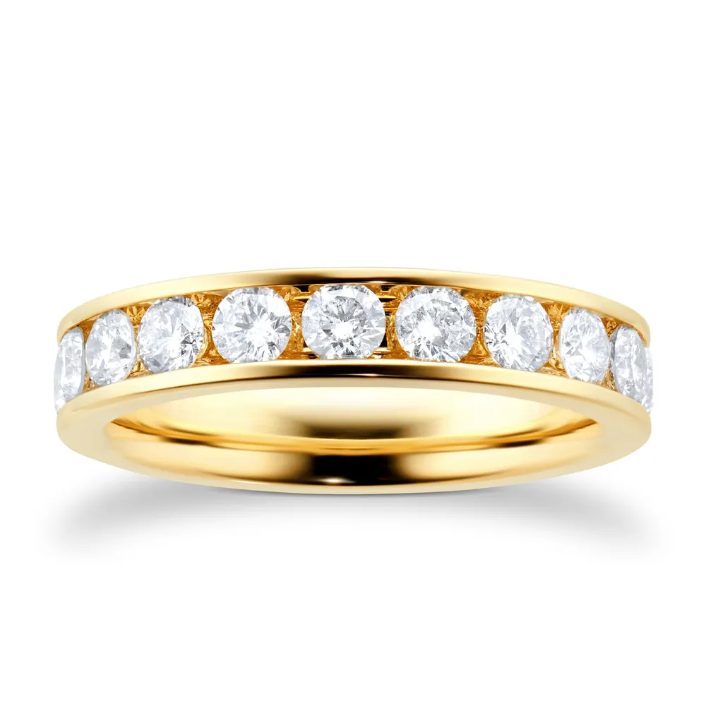 18ct Yellow Gold 1.50cttw Channel Eternity Ring