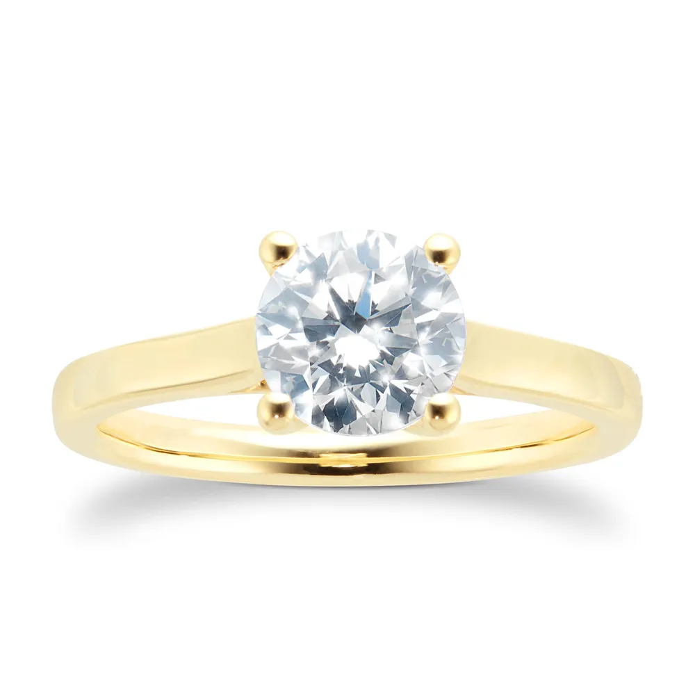 18ct Yellow Gold 1.50cttw Diamond Solitaire Engagement Ring