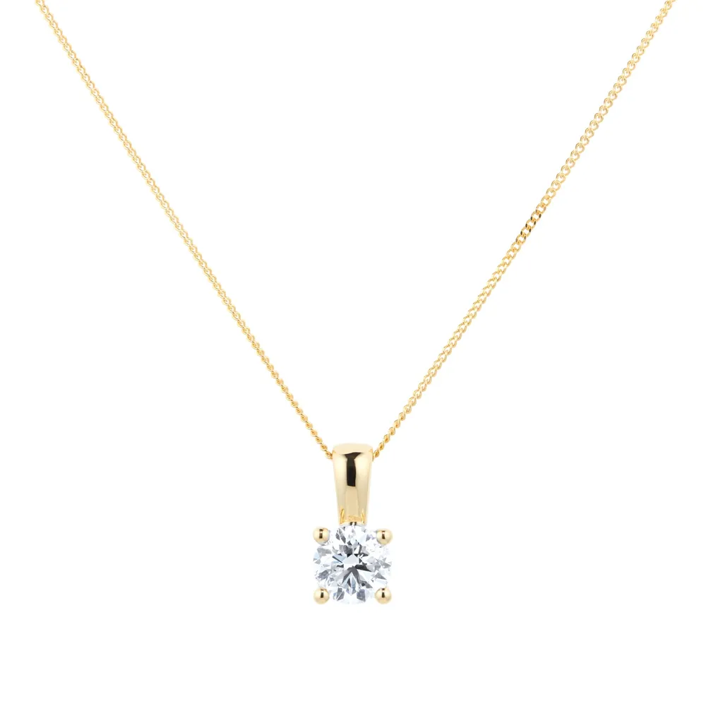 18ct Yellow Gold 1ct Diamond Pendant