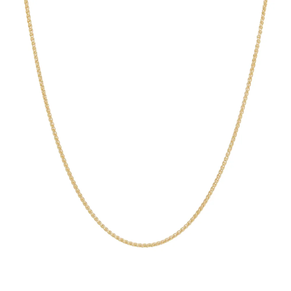 18ct Yellow Gold 45cm (18") Spiga Chain 1mm Width