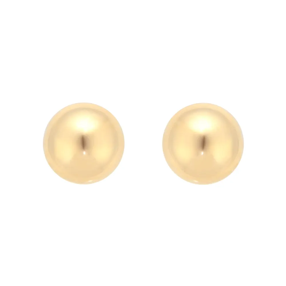 18ct Yellow Gold 5mm Ball Stud Earrings