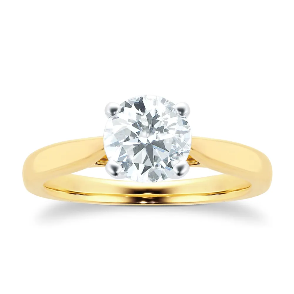 18ct Yellow Gold Brilliant Cut 1.00cttw Diamond Ring