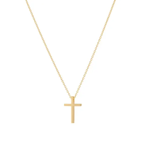 Goldsmiths 18ct Yellow Gold Floating Cross Pendant
