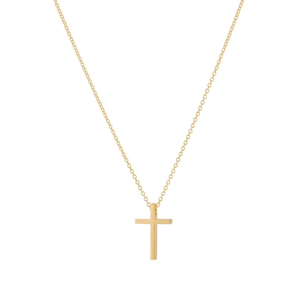 18ct Yellow Gold Floating Cross Pendant