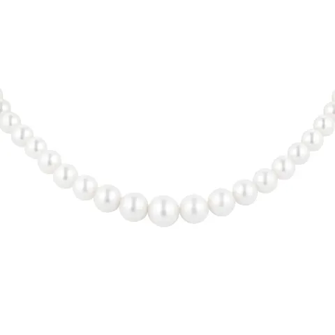 Goldsmiths 18ct Yellow Gold Graduated Freshwater Pearl Necklace
