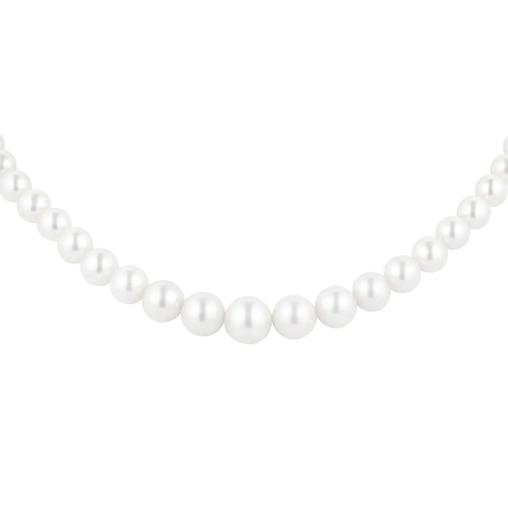 18ct Yellow Gold Graduated Freshwater Pearl Necklace