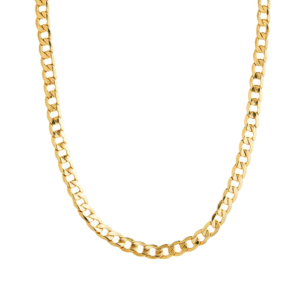 18ct Yellow Gold Hollow Curb Chain