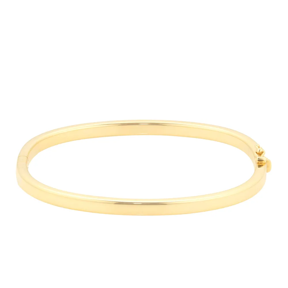 18ct Yellow Gold Hollow Hinged Bangle