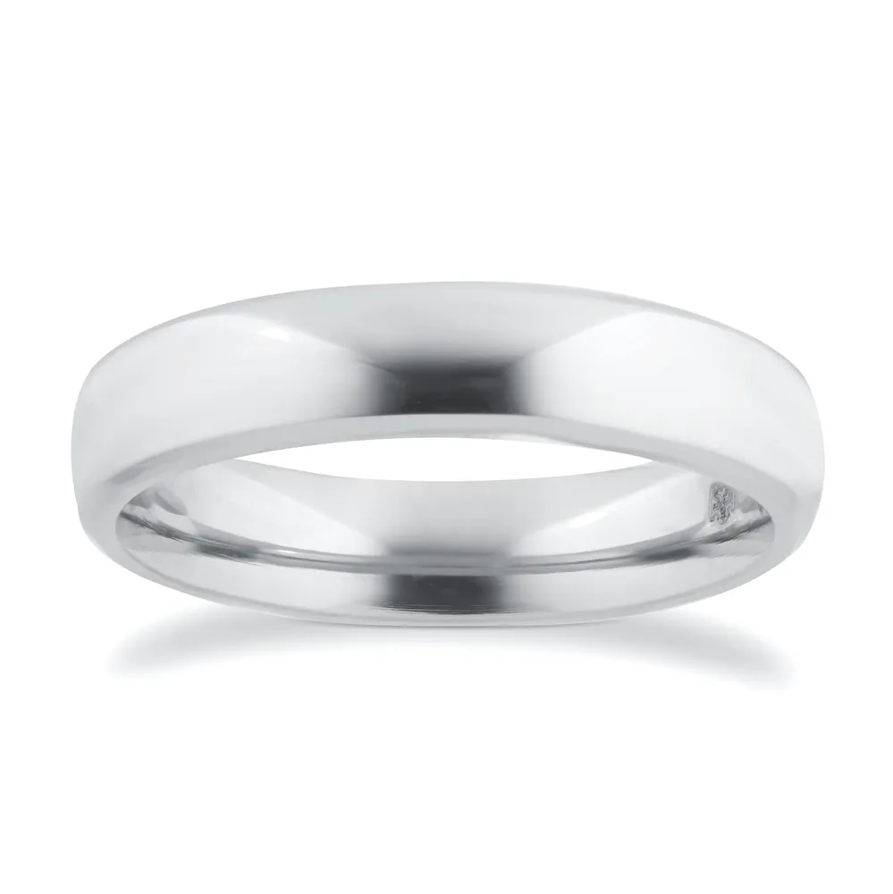 5mm Plain Band Ring In Titanium