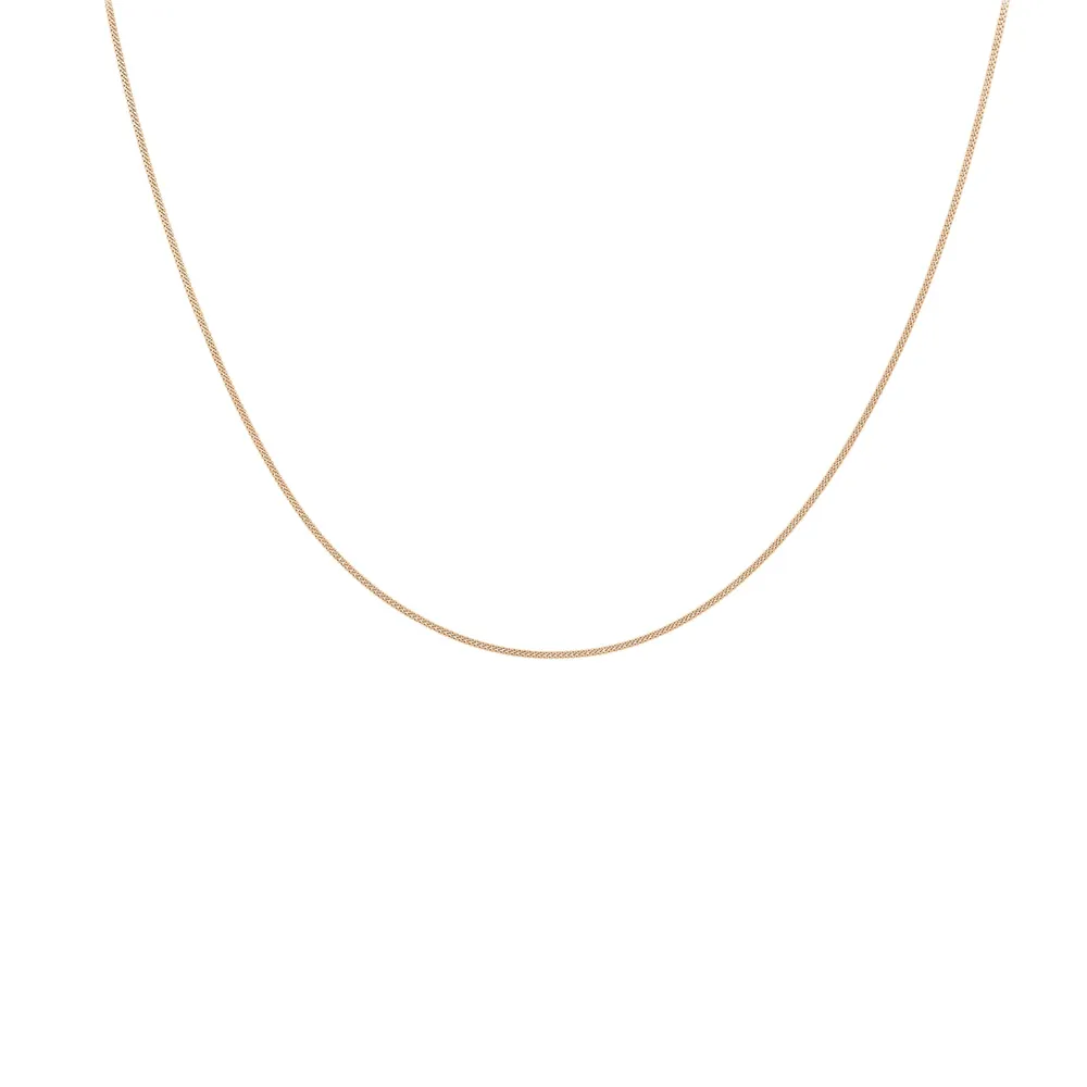 9ct Rose Gold 1mm 18" Curb Chain