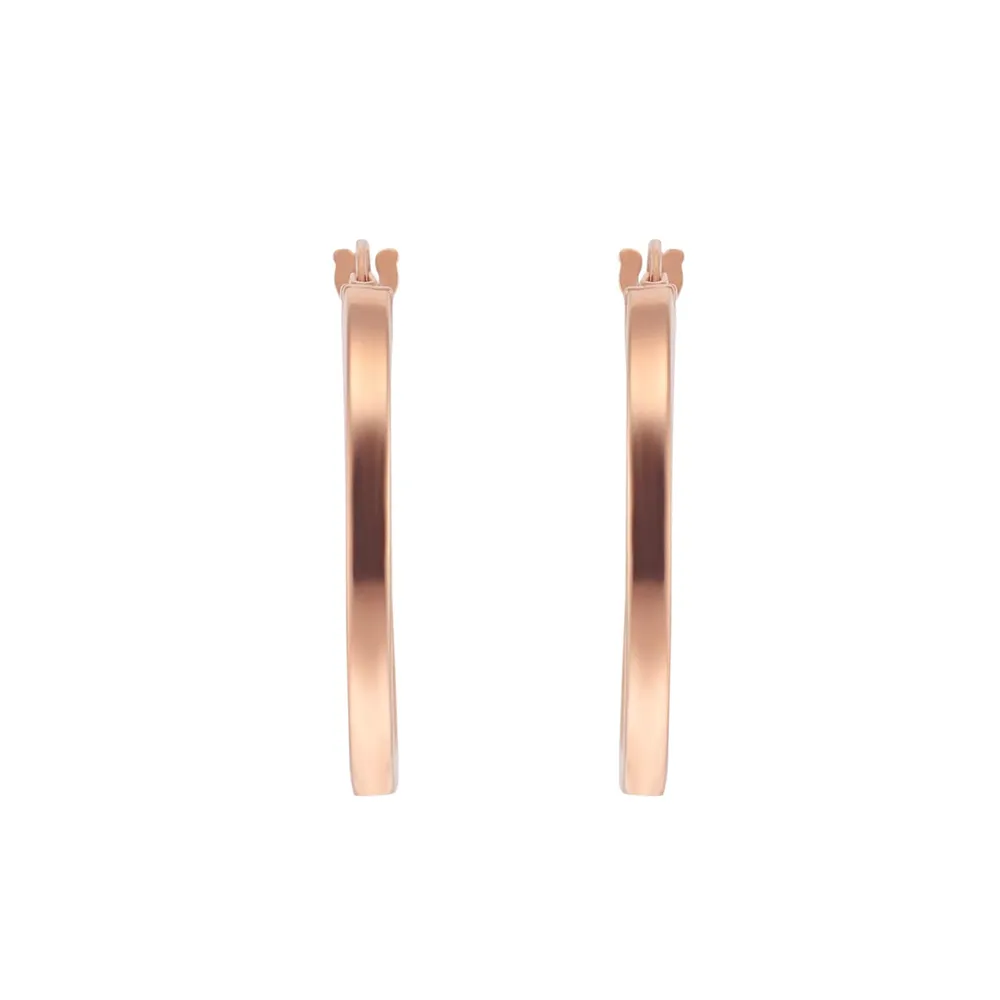 9ct Rose Gold 20mm Large Hoop Earrings
