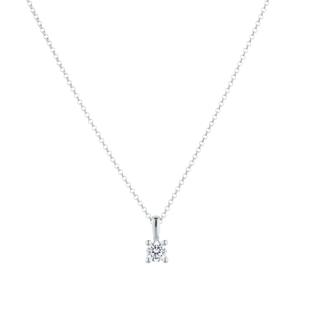 9ct White Gold 0.15cttw Diamond Pendant