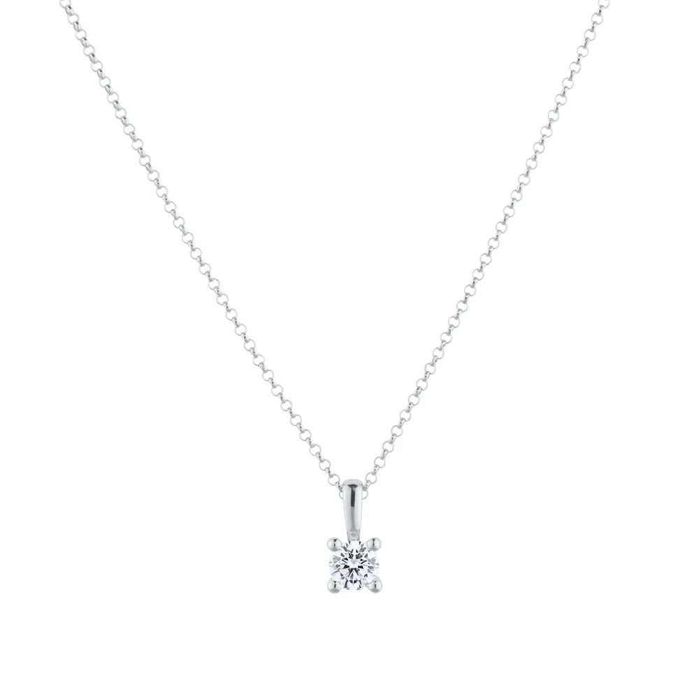 9ct White Gold 0.25cttw Diamond Pendant