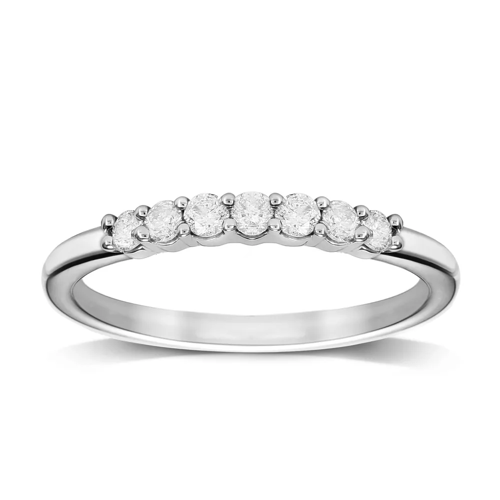 9ct White Gold 0.25cttw Diamond Stacker Style Eternity Ring