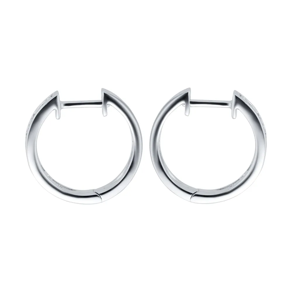 9ct White Gold 0.50ct Channel Set Hoop