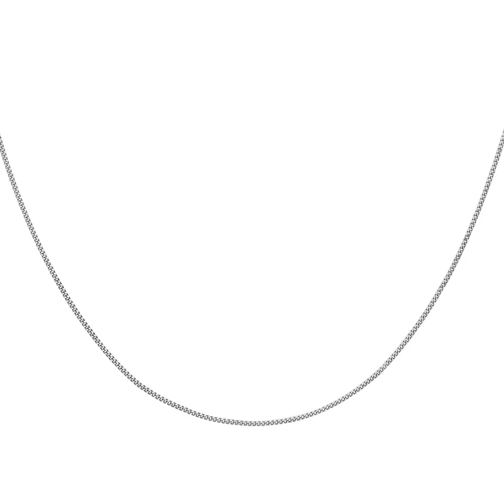 9ct White Gold 60cm (24") Curb Chain 1mm Width