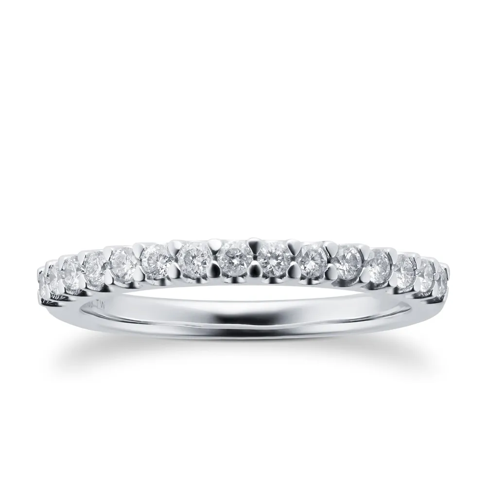 9ct White Gold Claw Set 0.33cttw Graduated Ring