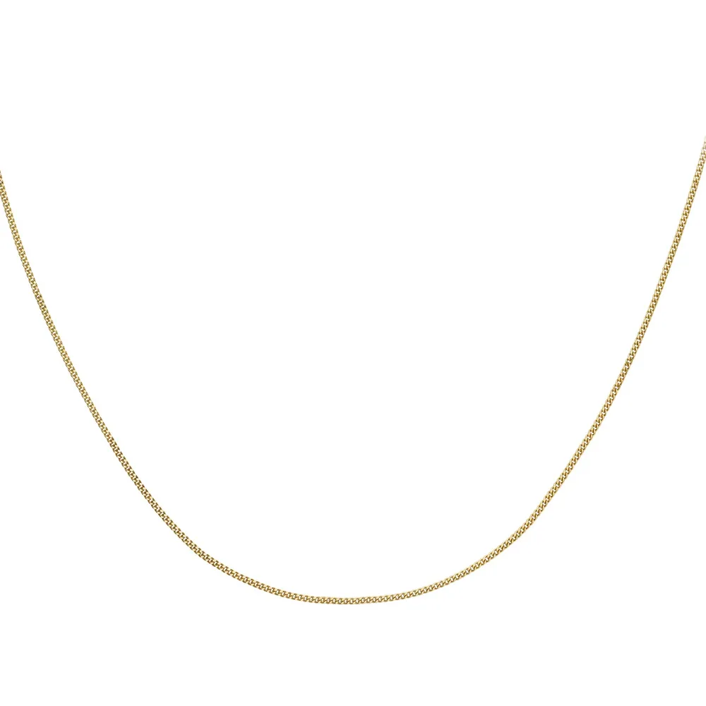 9ct Yellow Gold 0.8mm 16"/18" Curb Chain