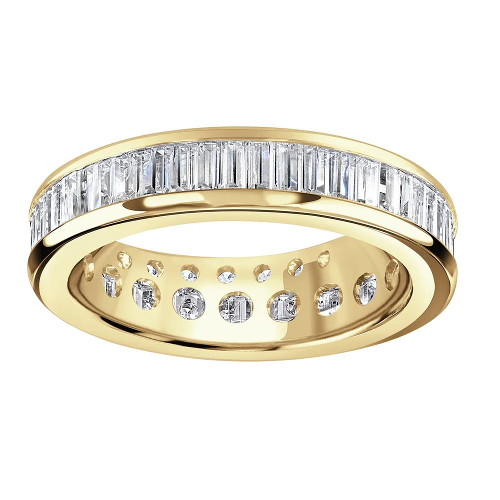 9ct Yellow Gold 2.05cttw Baguette Cut Channel Set Diamond Full Eternity Ring