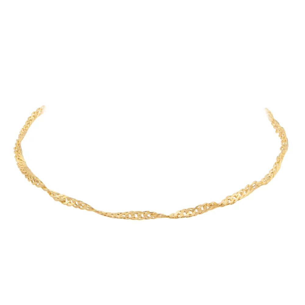9ct Yellow Gold 2.70mm Twist Chain Necklace