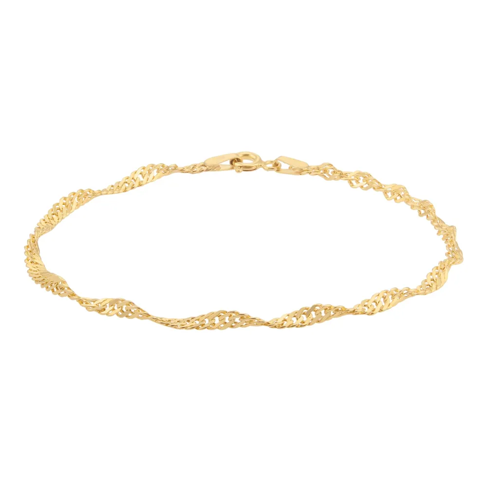 9ct Yellow Gold 2.70mm Twist Curb Bracelet