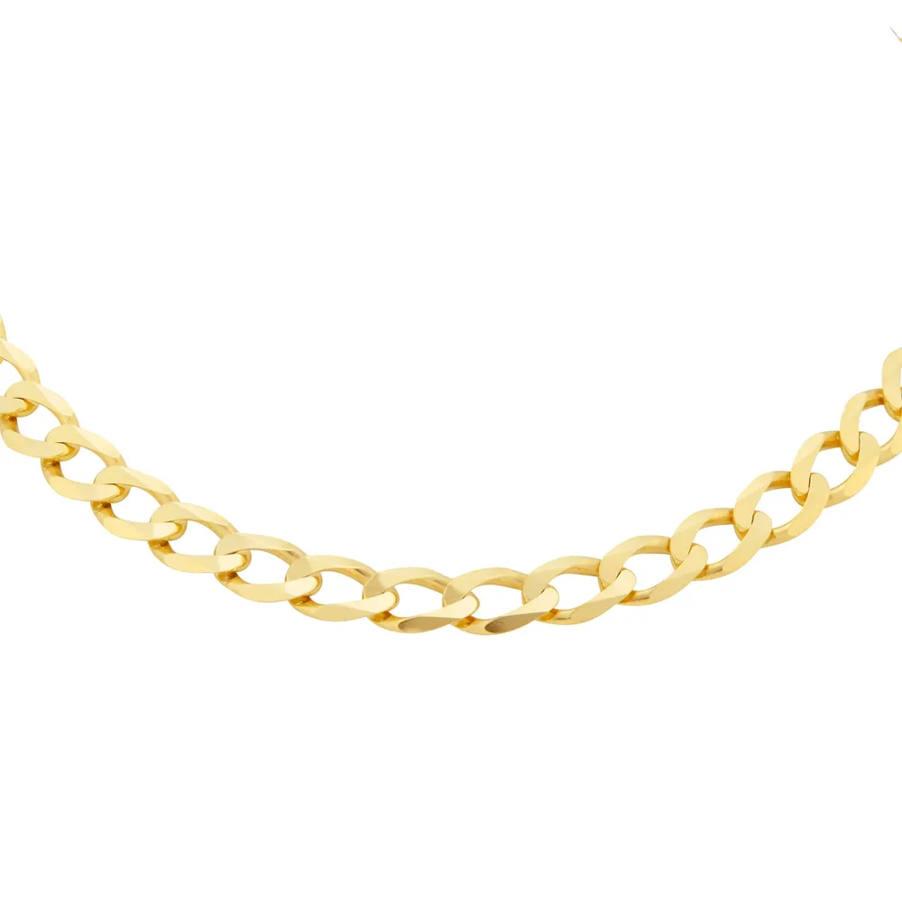 9ct Yellow Gold 20 inch Flat Curb Chain