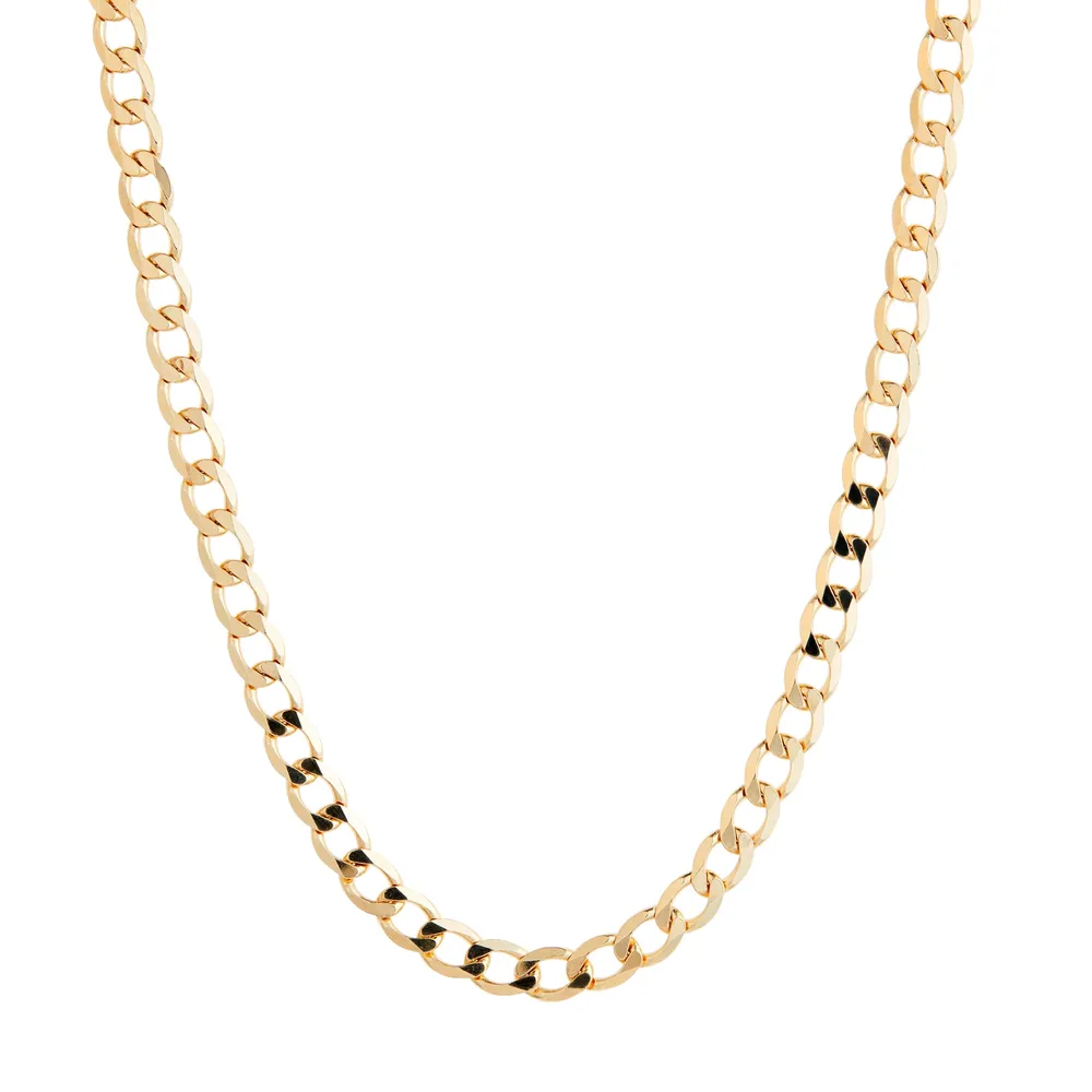 9ct Yellow Gold 5mm Solid Curb 20 inch Chain