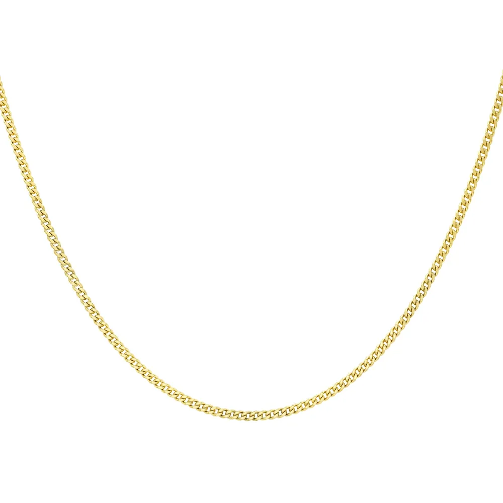 9ct Yellow Gold 60cm (24") Curb Chain 0.8mm Width