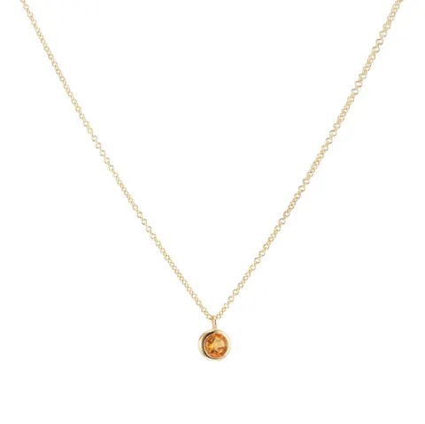 Goldsmiths 9ct Yellow Gold Citrine Birthstone Pendant
