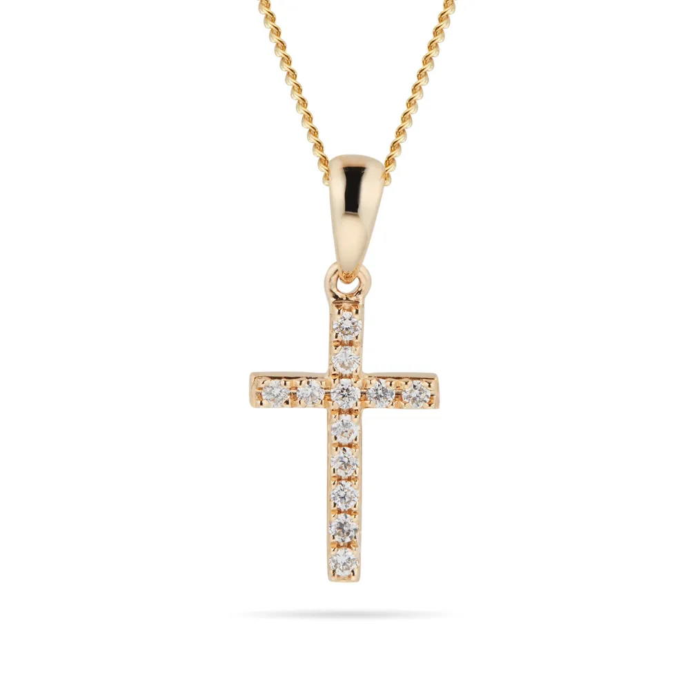 9ct Yellow Gold Cross Pendant