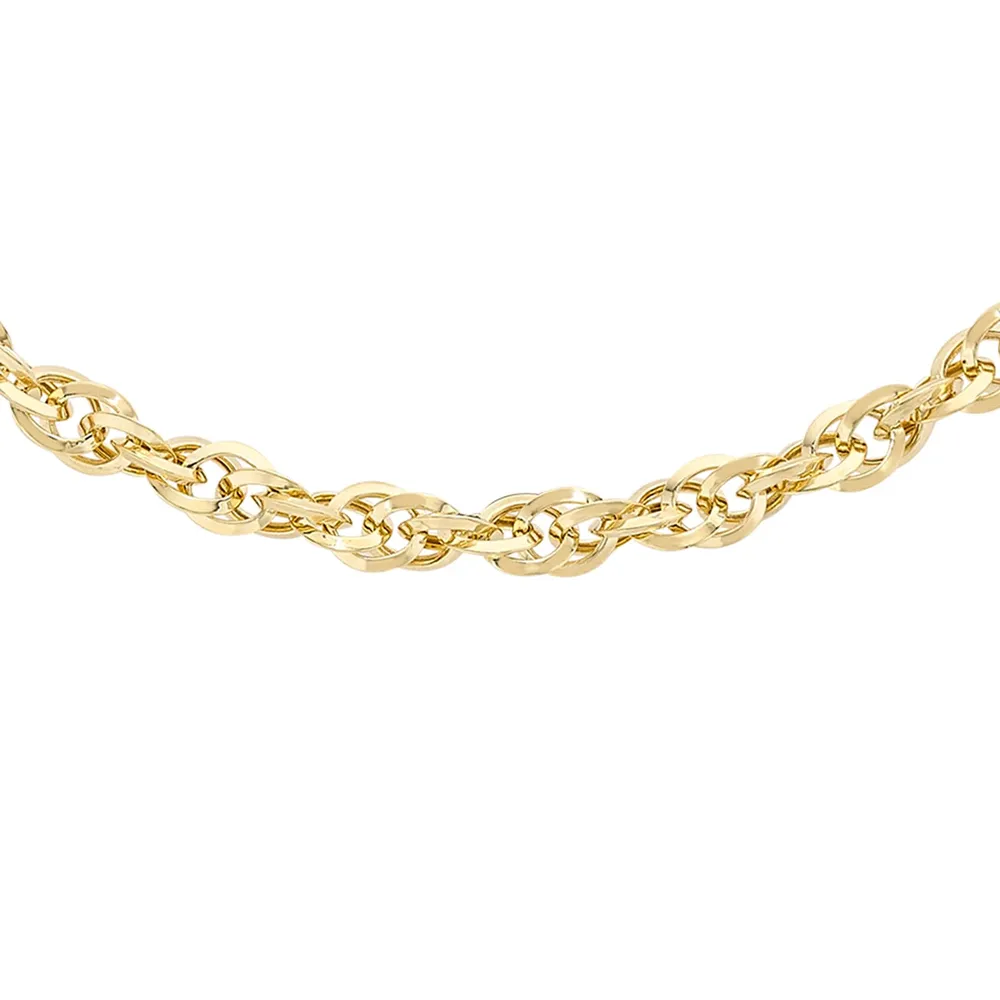 9ct Yellow Gold Diamond Cut 46cm Chain
