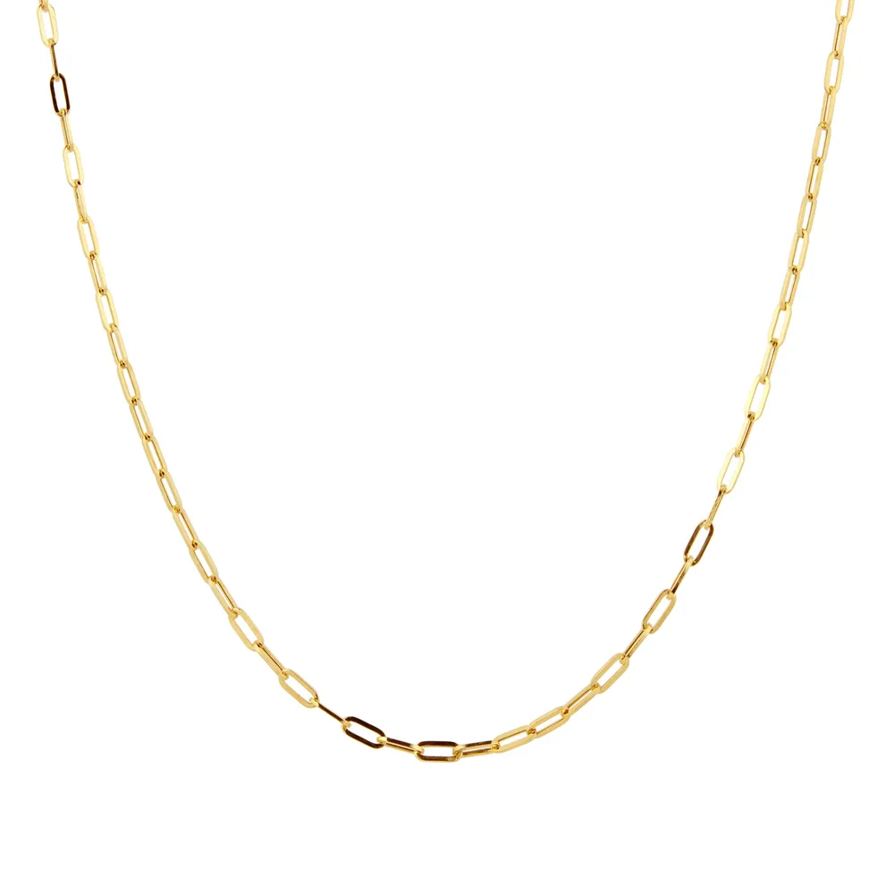 9ct Yellow Gold Elongated Belcher Chain
