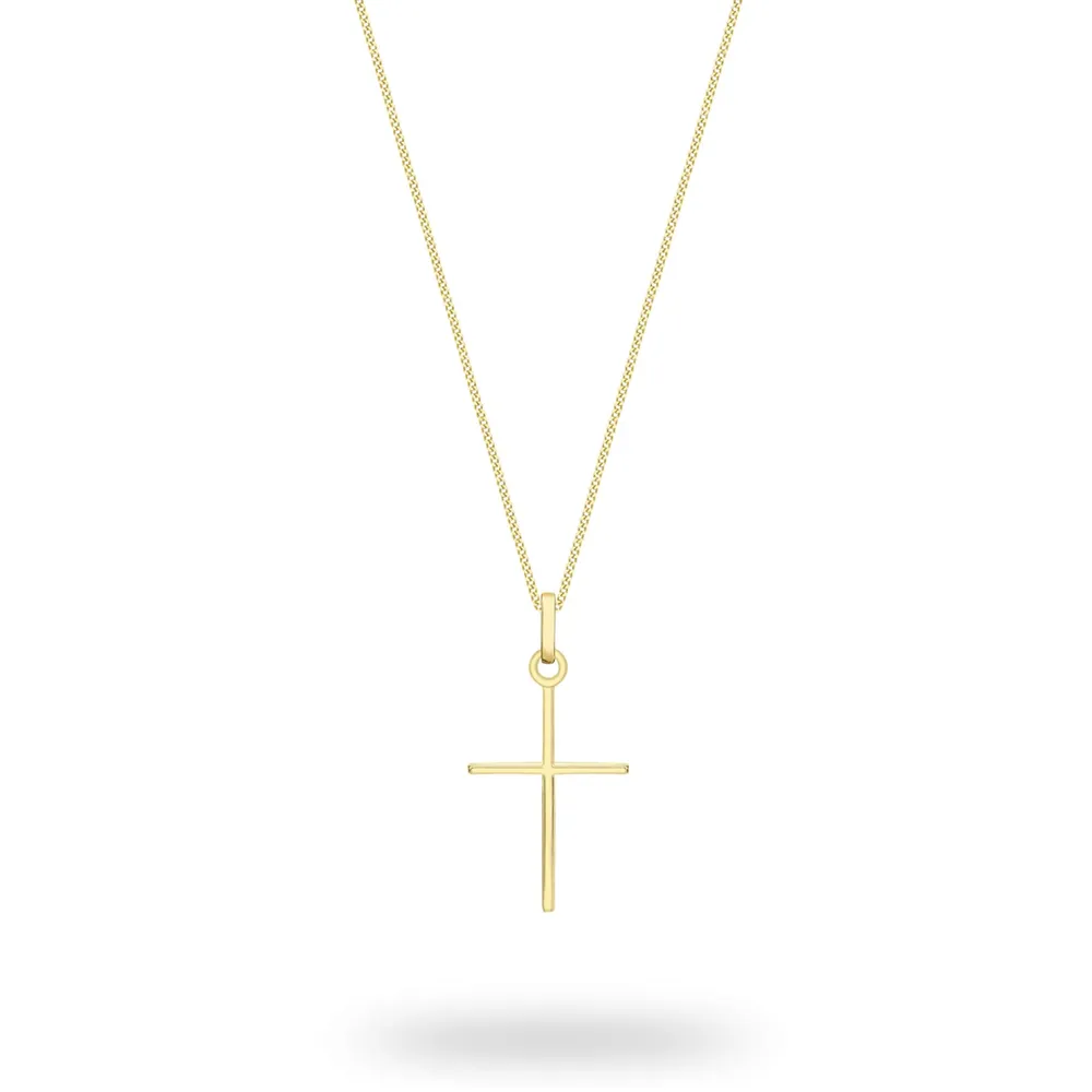 9ct Yellow Gold Fancy Cross Pendant