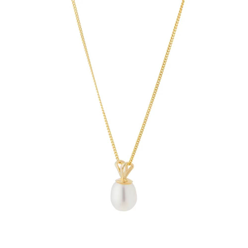 9ct Yellow Gold Freshwater Pearl Pendant