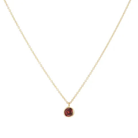 Goldsmiths 9ct Yellow Gold Garnet Birthstone Pendant
