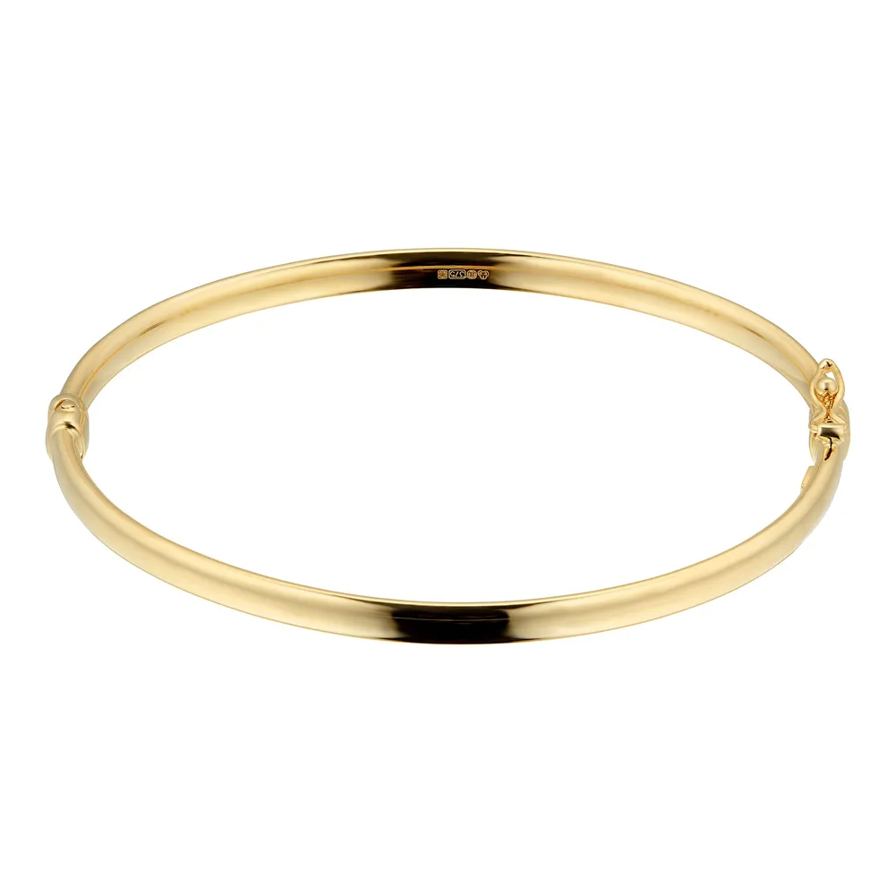 9ct Yellow Gold Hinged Bangle