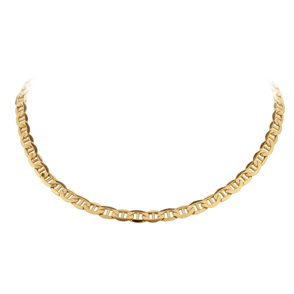 9ct Yellow Gold Hollow Anchor 20 Inch Chain