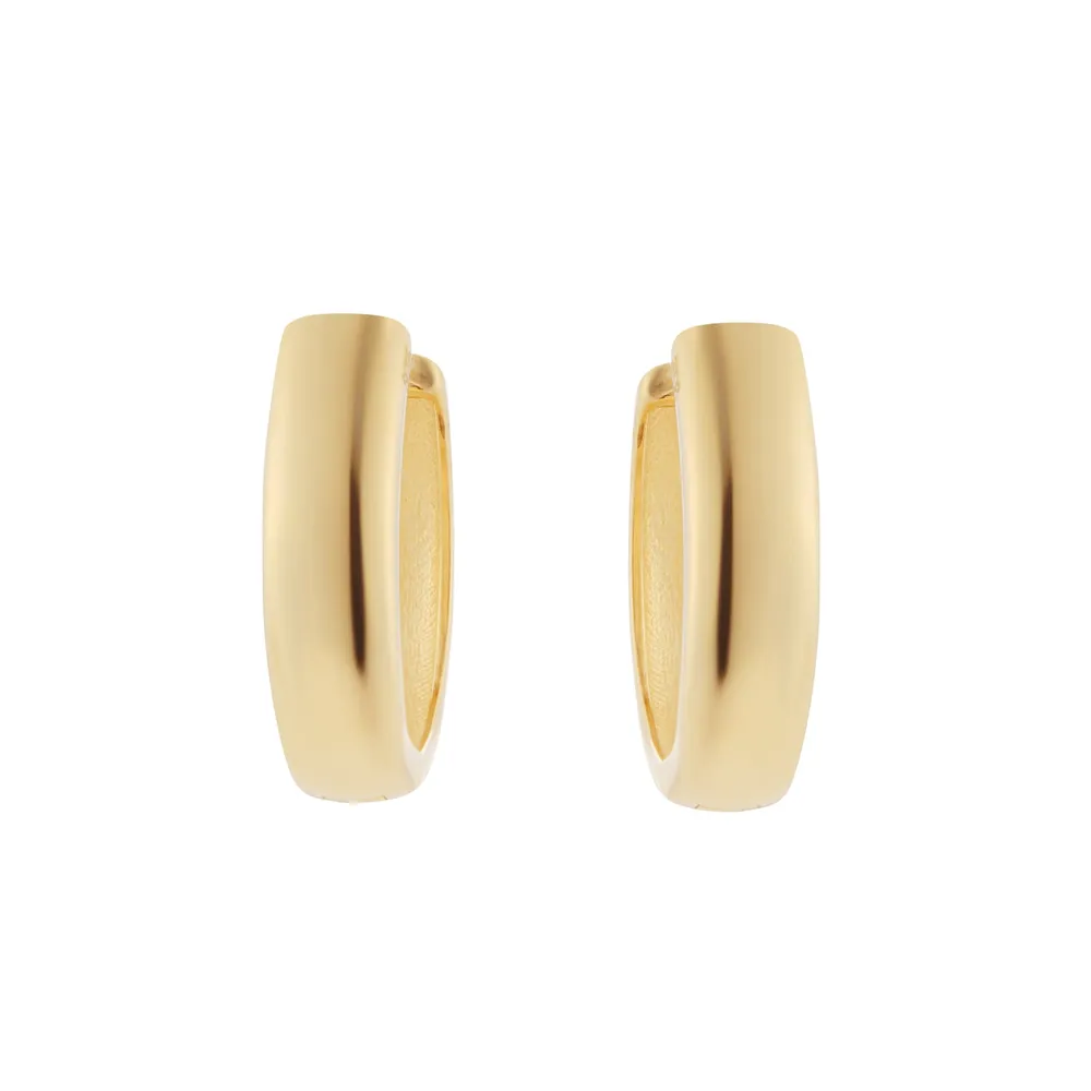 9ct Yellow Gold Huggie Hoop Earrings