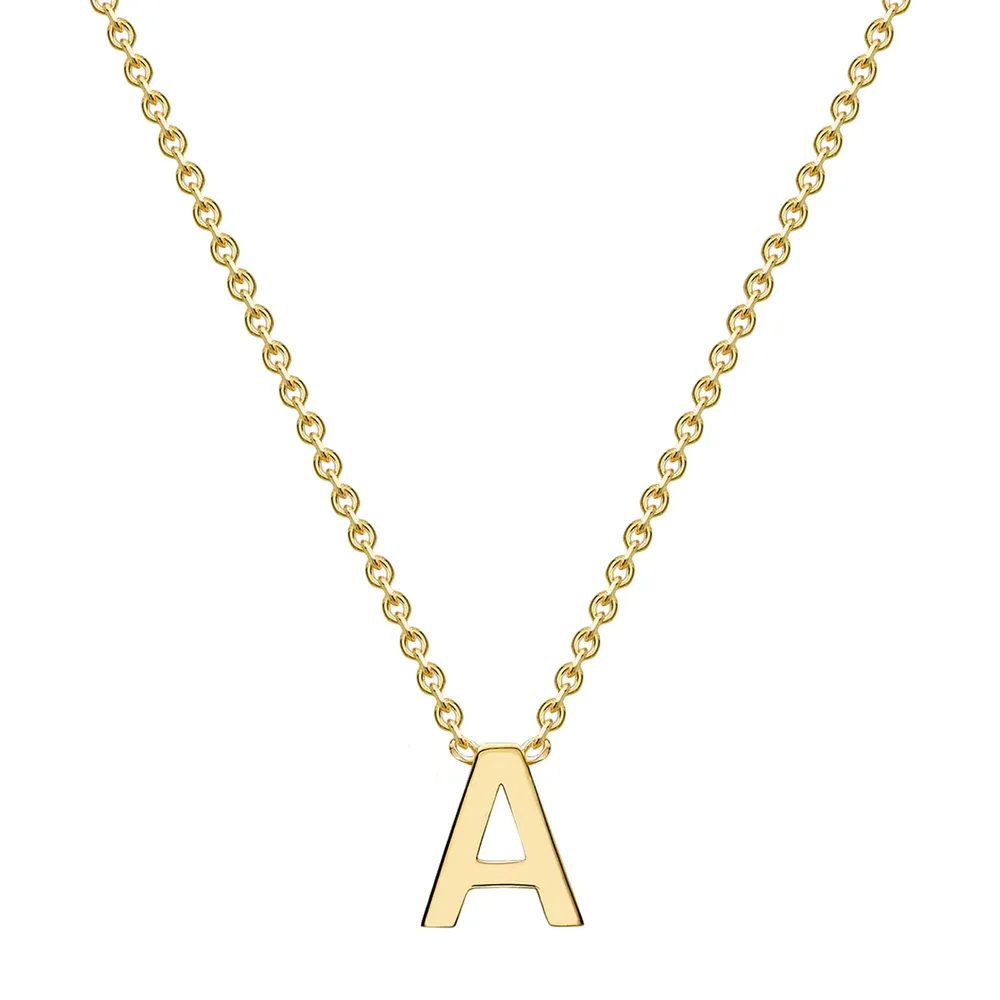 9ct Yellow Gold Letter A Pendant