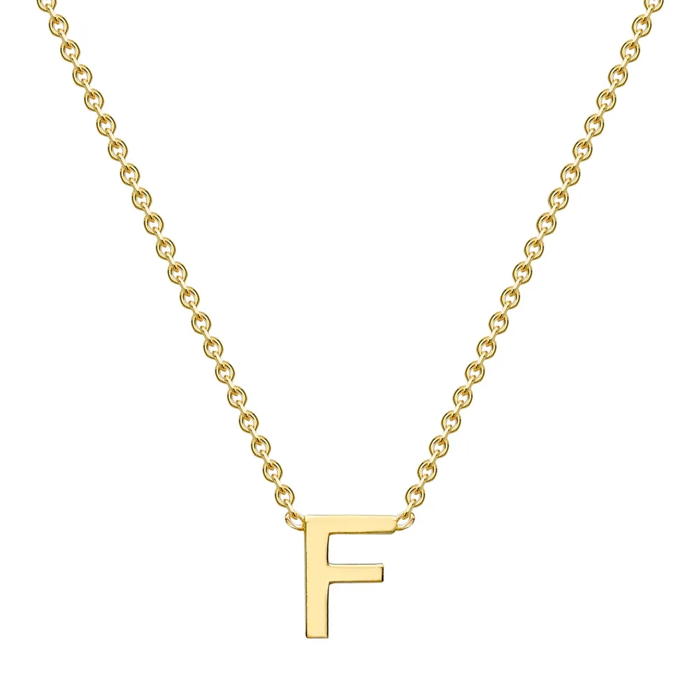 9ct Yellow Gold Letter F Pendant