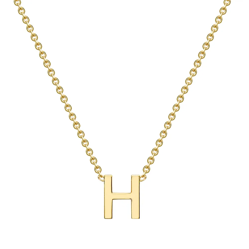 9ct Yellow Gold Letter H Pendant
