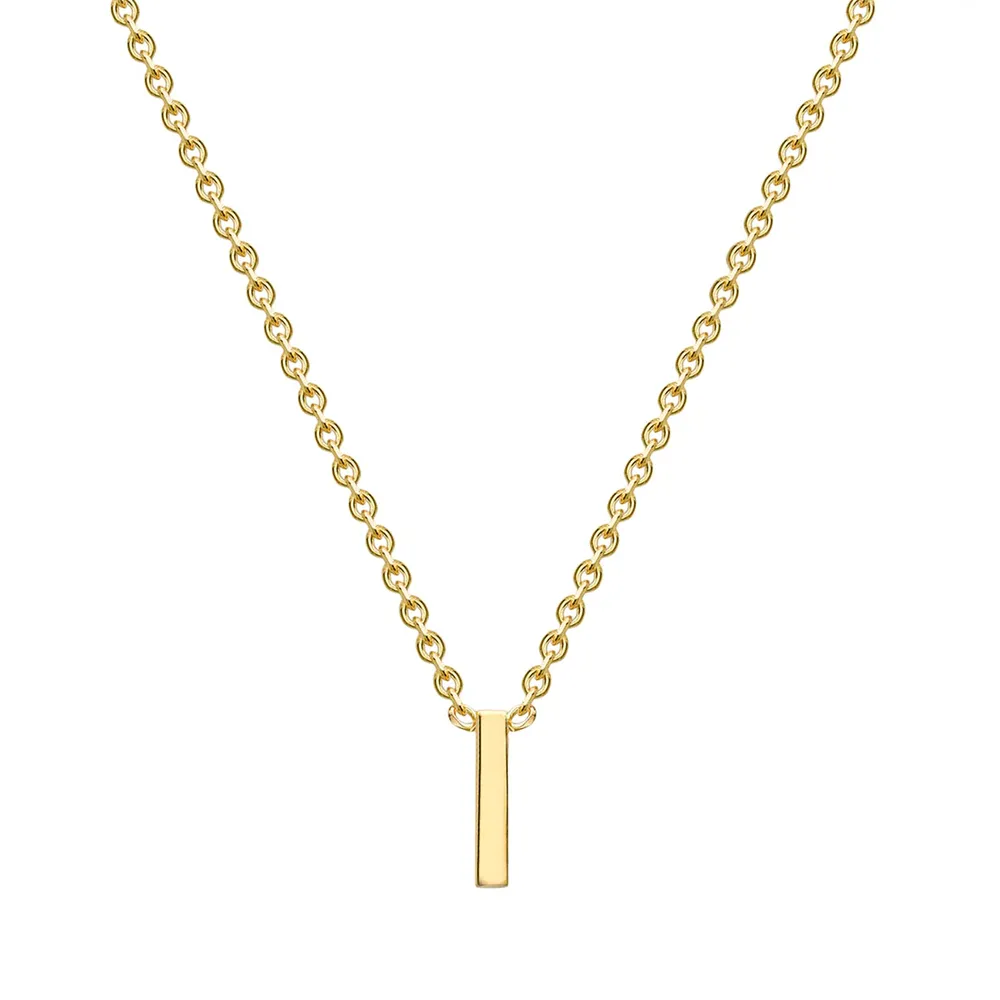 9ct Yellow Gold Letter I Pendant