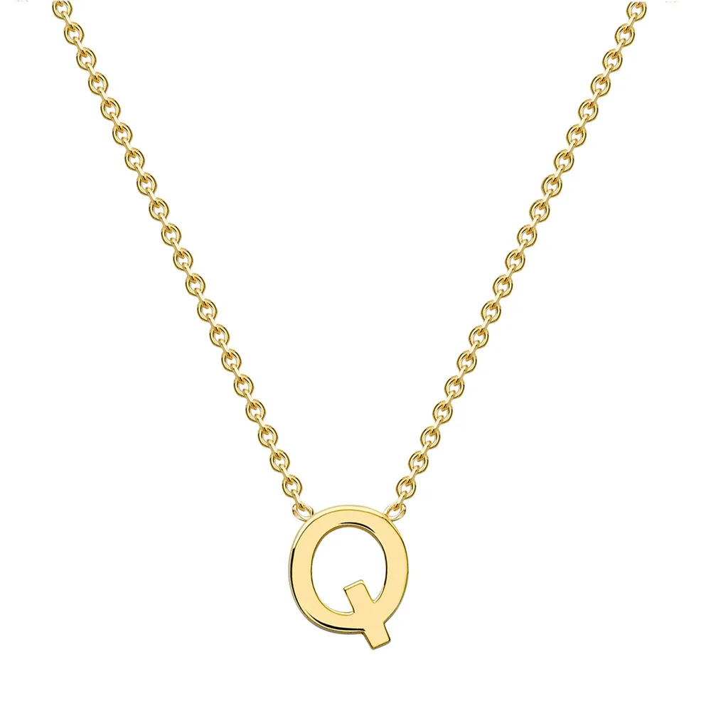 9ct Yellow Gold Letter Q Pendant