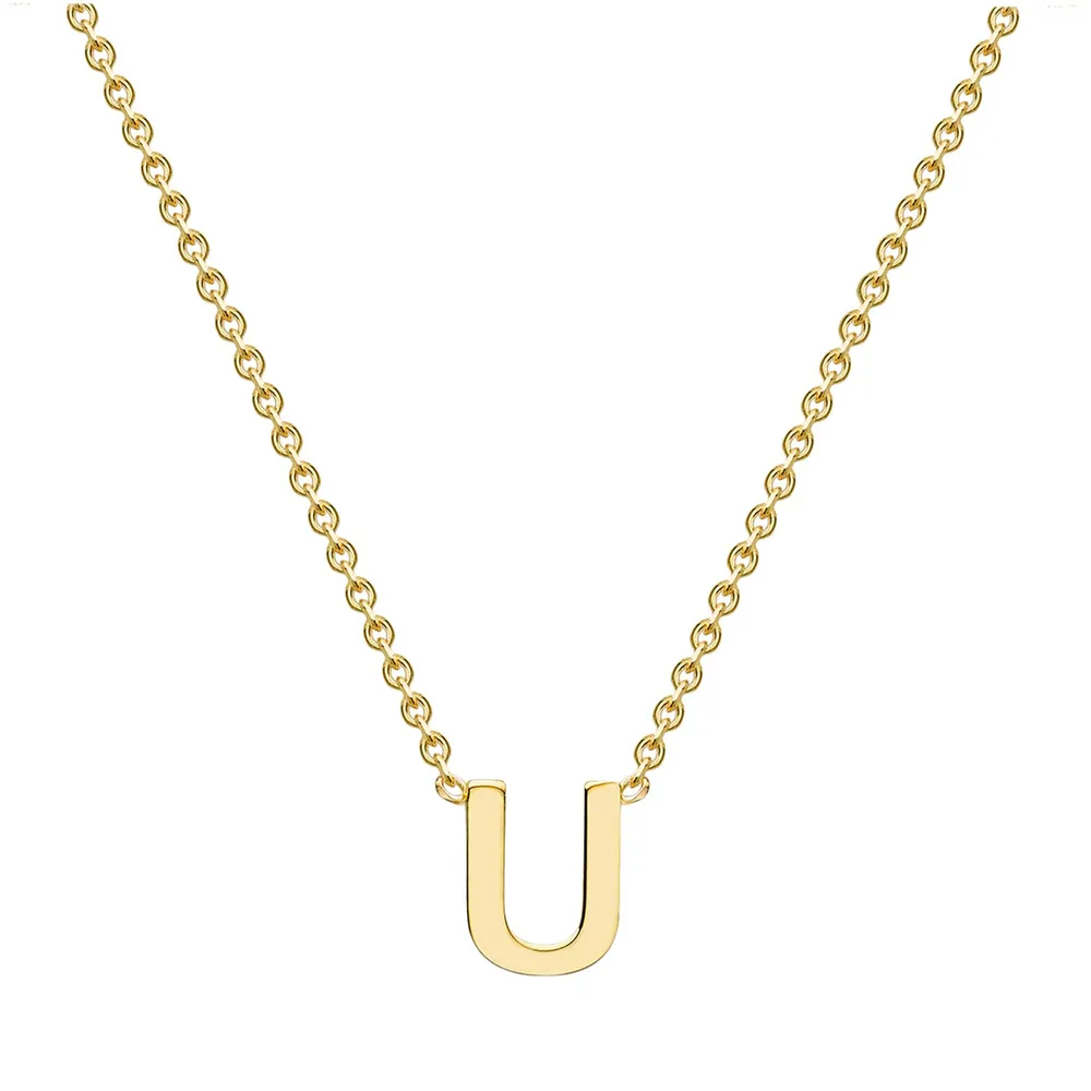 9ct Yellow Gold Letter U Pendant