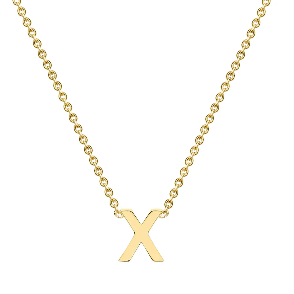 9ct Yellow Gold Letter X Pendant